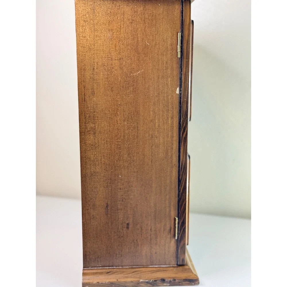 Vintage 1981 Avon Team Leader Jewelry Box Wooden Armoire Mirror 6 Drawers